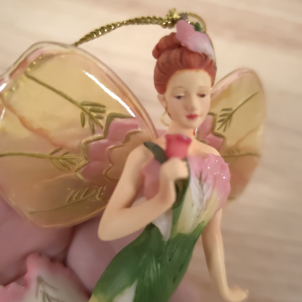 VTG Fairy Ornament On Wings of Light Tulips Magical Fragrance Ashton Drake - Picture 6 of 8